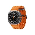 Samsung Galaxy Watch Ultra 47 mm Titan intelligente Uhr mit Marineband Gummi