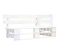 vidaXL Gartenlounge-Set, 4-tlg. Paletten-Lounge-Set Weiß Imprägniertes Kiefernholz