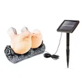 Esotec Solarleuchte Vogelpaar auf Baumstamm, Gartendeko, Dekoleuchte, Solarlampe stehend, Balkondeko, Terrassendeko, LED Gartenbeleuchtung, Gartenfigur, wetterfest, outdoor, 5500K, H=25cm, 102681