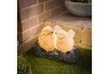 esotec Gartenfigur Solarleuchte Vogelpaar auf Baumstamm DUO COLOR 5500K 2700K 102681, (Komplettset)
