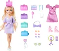 Barbie Dream GET READY WITH „Malibu“-Modepuppe mit Überraschungs-Accessoires und mehr als 15 Looks, Modepuppe, Weiblich, 4 Jahr(e), Junge/Mädchen, 298 mm, 220 g