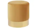 Beliani Runder Polster Pouf aus Samt gelb Ottomane Sitzpouf Modern Barock Sophia