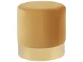 Runder Polster Pouf aus Samt gelb Ottomane Sitzpouf Modern Barock Sophia