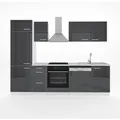 Vicco Optima Küchenzeile Anthrazit Hochglanz/Weiß 270 cm ohne ArbeitsplatteOptima ohne E-Geräte