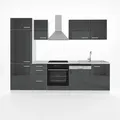 Vicco - Küchenzeile Optima, Anthrazit Hochglanz/weiß, 270 Cm Ohne Arbeitsplatte