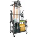 VEVOR Gartengeräte Ständer 652 x 403 x 990 mm Gerätehalter Organizer Kohlenstoffstahl Mehrzweck Gartengeräteaufbewahrungsregal 16 Schlitzen 18 Hak