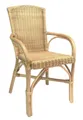 Dekoleidenschaft Rattanstuhl Rattansessel, natur lackiert, 4 verschiedene Modelle, Korbsessel, Balkonmöbel mit Komfort Sitzhöhe, Cocktailsessel, Gartenmöbel