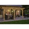 SKANHOLZ Terrassenüberdachung "Siena", Breite: 434 cm, Dach: Polycarbonat (PC), natur - beige