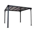 Palram - Canopia Pavillon Milano 3000, UV-beständige 6 mm Doppelstegplatten, LxBxH 308x308x225cm
