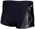 Aquarti Herren Kurze Badehose mit Streifen, Farbe: 16201 Schwarz/Graphit, Größe: 6XL
