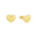 Amor Ohrstecker Damen Ohrschmuck, 0,7 cm, Gold, Herz, Kommt in Schmuck Geschenk Box, 9979295