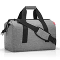 reisenthel Allrounder L in Twist Silber – Vielfältige Doktortasche zum Reisen, für die Arbeit oder Freizeit – Mit funktional-stylischem Design