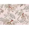 Komar Vliestapete Digitaldruck Vlies - Kalina - Größe 350 x 250 cm, glatt, bedruckt, Wohnzimmer, Schlafzimmer rosa|silberfarben