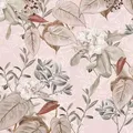 Komar Vliestapete Kalina, Braun, Grau, Rosa, Blätter, 350x250 cm, FSC Mix, Tapeten & Wandverkleidungen, Vliestapeten