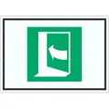 Tür öffnet durch Drücken auf der linken Seite Symbol Aufkleber A3 (297x420mm)