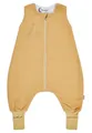 Sterntaler Schlafsack mit Beinen 68/74 Giraffe & Löwe – Musselin, Feinfrottee-Futter – Stulpen an Beinen – Zwei-Wege-Reißverschluss für einfaches Wickeln - 1,00 TOG – Baby Kleinkind Schlafsack, ocker