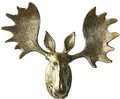 Artra Design GmbH Deko Geweih Elchkopf 'Gold' (Größe: M) - Wandfigur, Wanddeko, Elchgeweih, Elchkopf, Geweih und Skulptur Elch Weihnachten