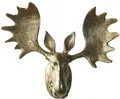 ARTRA Dekogeweih Deko Geweih Elchkopf "gold" Größe: M Wandfigur Elchgeweih Skulptur (1 St)