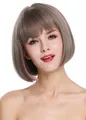 WIG ME UP Perücke Damenperücke Bob kurz glatt Pony Grau Braun Rosa Mix D3067