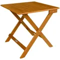 Juskys Gartenbeistelltisch, Natur, Holz, 46x46x46 cm, Gartenmöbel, Gartentische, Beistelltische outdoor