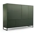 Bettso Kommode, Grün, Holzwerkstoff, 8 Fächer, 160x120x45 cm, Wohnzimmer, Kommoden & Sideboards, Highboards