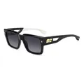 Dsquared2 Brille Sole D2 0143/S 807/9O 53-19-145 Unisex Black Weiß Objektive G