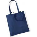 Westford-Mill Stoffbeutel W101 Bag for Life, mit Henkeln, french navy, Baumwolle, 38 x 42cm
