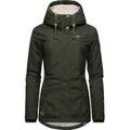 Ragwear Winterjacke Monade Damen Winterparka mit Kapuze und m. Fleece gefüttert grün XXL (44)