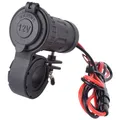 Universal Wasserfest Steckdose Motorrad Zigarettenanzünder 12-24V 240W Anschluss