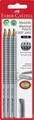117097  Bleistift GRIP 2001, Härtegrad B, 3er Packung mit einem Radierer