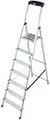 Krause 126351 Monto Stufen-StehLeiter Safety, Aluminium, 1x7 Stufen