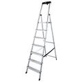 KRAUSE Stufen-Stehleiter "MONTO Safety", 7 Sprossen, Aluminium - silberfarben
