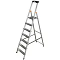 Stufen Stehleiter Krause Safety Aluminium 7 Stufen hoher Sicherheits-Bügel und große rutschsicherer Plattform