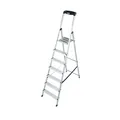 KRAUSE Stehleiter einseitig MONTO Safety silber 7 Stufen, H: 230,0 cm