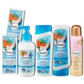 Balea 6er Set: Haarmilch 200 ml, Shampoo 300 ml, Spülung 300 ml, Aufbaukur 2x 25 ml Feuchtigkeit für Geschädigtes/Strapaziertes Haar + Bodyspray 150 ml