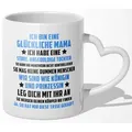 22Feels Tasse Mama Geschenk von Tochter Muttertag Geburtstag Mutter Weihnachten Frau, Keramik, Made In Germany, Spülmaschinenfest, Herzhenkel weiß