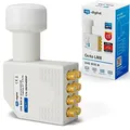 hb-digital Octo LNB (Test SEHR GUT *) LNC Kopf für 8 Teilnehmer Multiswitch Direkt LTE Protected Satelliten Digital Sat Full HD TV 3D 4K UHD Kontakte vergoldet Wetterschutz Weiß