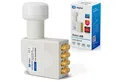 HB-DIGITAL LNB Octo UHD 808 W für 8 Teilnehmer Witterungsbeständig Universal-Single-LNB (für 8 Teilnehmer, Die vergoldeten F-Anschlüsse für noch bessere Signalübertragung)