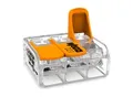 WAGO Compact-Verbindungsklemme für flexible und starre Leiter bis zu einem Querschnitt von bis zu 6 qmm, Anzahl Leiter pro Klemmstelle:3, Typ:221-613 (7206290)