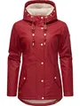 Ragwear Damen Winterjacke kurze Regenjacke wasserdicht warm gefüttert mit Kapuze Marge Red022 Gr. M