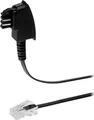Helos - Telefonkabel - TAE-F (M) zu RJ-45 (M) - 6 m - flach - Schwarz