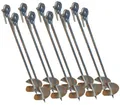 Loggyland Bodenanker eindrehbar für Schaukel etc. 58 cm verzinkt (10er-Set)
