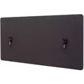 Mendler Tischtrennwand HWC-G75, dunkelgrau, Akustik-Trennwand mit Textilbezug, 120 x 60cm