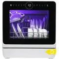 Puluomis Geschirrspüler 5L Geschirrspülmaschine mini Spülmaschine mit Wasserenthärter 45cm freistehend, funktioniert mit/ohne Wasseranschluss, ... - Weiß
