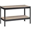 Schulte-Regalwelt Schwerlastregal 2 Holzböden, 90kg Fachlast, schwarz, 43 x 100 x 35cm