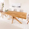 riess-ambiente Massivholz Esstisch MOSAIK 160cm natur Pinienholz recycelt Sterngestell Esszimmertisch Tisch