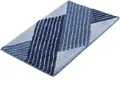 Kleine Wolke Badematte "Cross", blau (mare), rechteckig (80cm x 140cm ), 1 Stk.