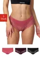 SNOCKS Hipster Panties Damen Unterhose (3-St., 3 Stück) mit Spitze, bequem und elegant