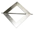 GARDINIA Dekospange Uranus mit Stab, Vorhang-Raffhalter zum Dekorieren/Raffen von Stoffen und Vorhängen, Außenmaß Ø 14,5 cm, Metall, Edelstahl-Optik