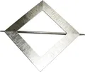 Gardinia Raffhalter für Vorhänge 14,5 x 14,5 cm edelstahl-optik